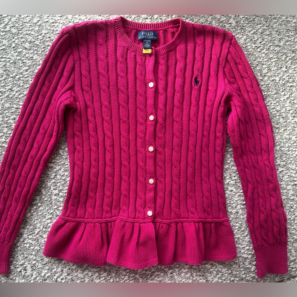Polo by Ralph Lauren Kid’s Pink Cable Knit Sweater
Size L